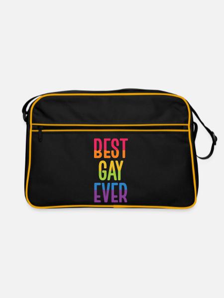 Mois de la fierté LGBT - Meilleur gay de tous les temps - Sac Retro - noir/or - Devant