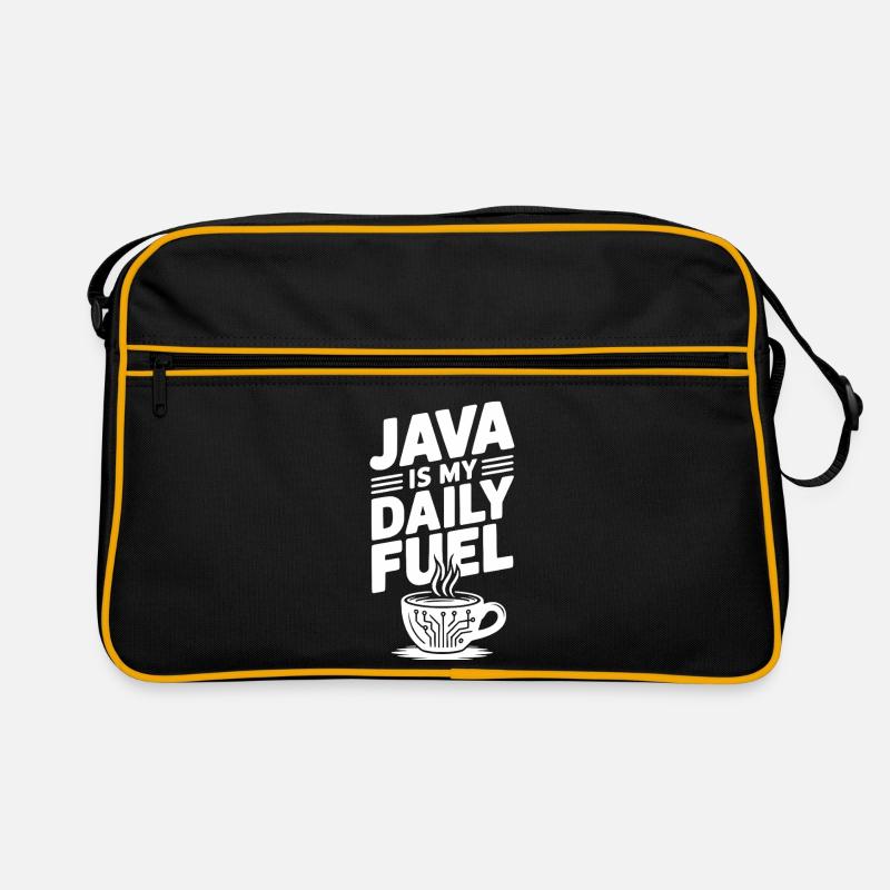 Java ist mein täglicher Treibstoff Retro Tasche