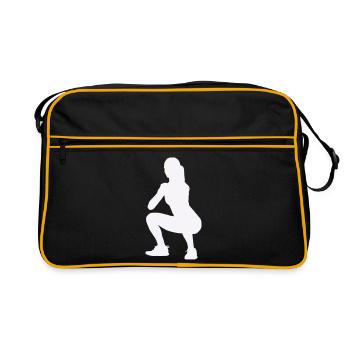 Woman Silhouette Squat - Retro Bag - black/gold - Front
