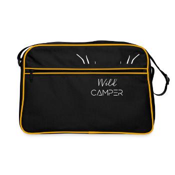 Wild-Camper - Retro Tasche - Schwarz/Gold - Vorne