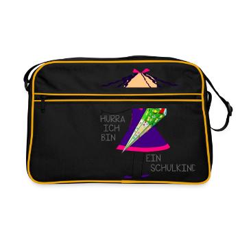 Schulkind - Retro Tasche - Schwarz/Gold - Vorne