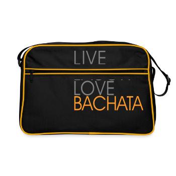 Live Laugh Love Bachata - Retro Bag - black/gold - Front