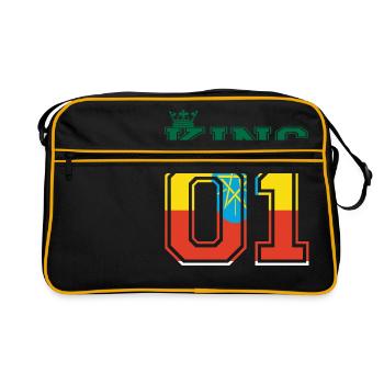 couple land king 01 prince Aethiopien - Retro Tasche - Schwarz/Gold - Vorne