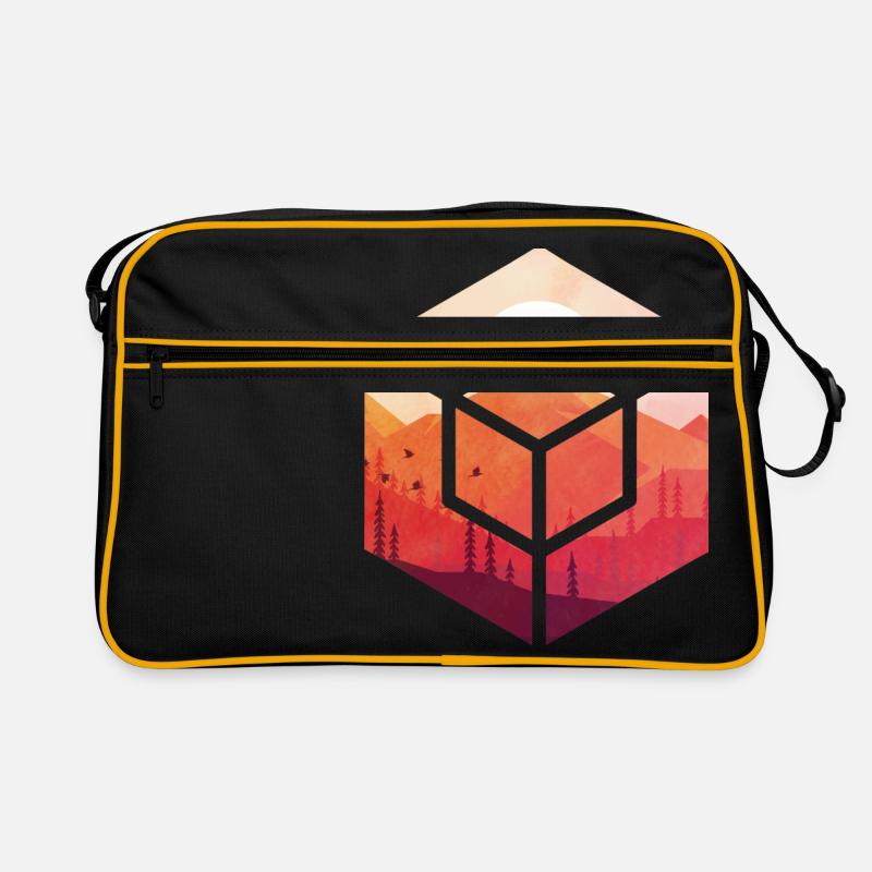Coucher de soleil dans le cube Sac Retro