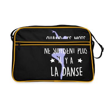 Danse - les mots - Sac Retro - noir/or - Devant