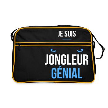 je suis un Jongleur génial - Sac Retro - noir/or - Devant