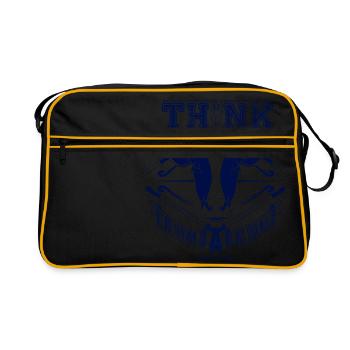 Not your mom, not your milk (blue) - Retro Bag - black/gold - Front
