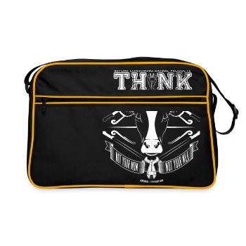 Not your mom, not your milk (white) - Retro Bag - black/gold - Front