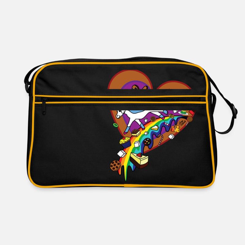 Zucker Einhorn Lebkuchenmann Regenbogen Retro Tasche