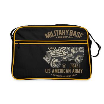 Armée américaine Jeep Legend militaire SUV - Sac Retro - noir/or - Devant
