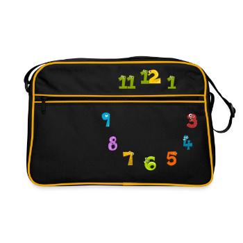 clock time clock time hourglass hourglass94 - Retro Bag - black/gold - Front