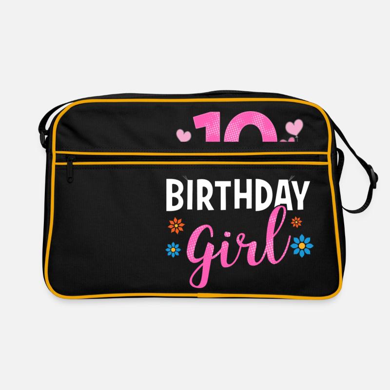 Fille d'anniversaire - 10 ans Sac Retro