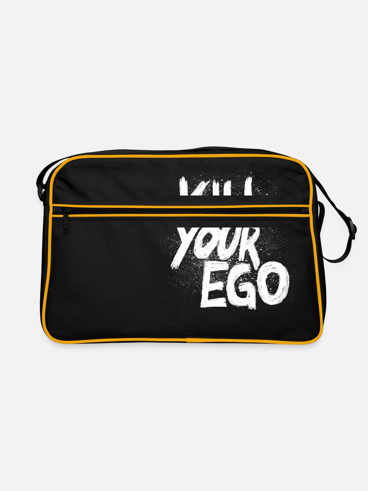 Kill your Ego - Retro Bag - black/gold - Front