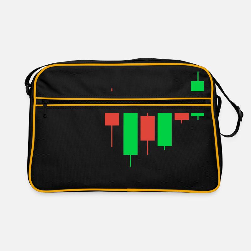 Krypto - Retro Tasche - Schwarz/Gold