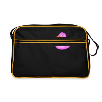 Pink Rubber Duck – Chemise de fête drôle - Sac Retro - noir/or - Devant
