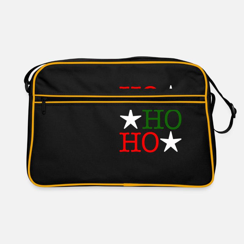 HO HO HO - Retro Tasche - Schwarz/Gold