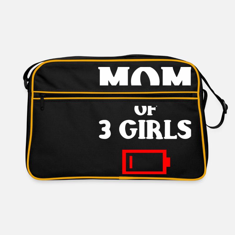 Müde Mutter von 3 Mädchen Mutter von drei Töchtern Retro Tasche