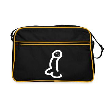 Penis - Retro Tasche - Schwarz/Gold - Vorne