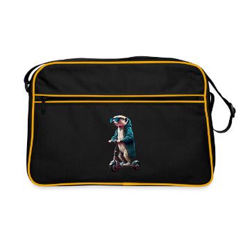Escooting Meerkat Escooter Scooter électrique - Sac Retro - noir/or - Devant