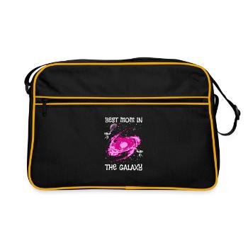 Meilleure maman galaxie disant univers de maman meilleure maman - Sac Retro - noir/or - Devant