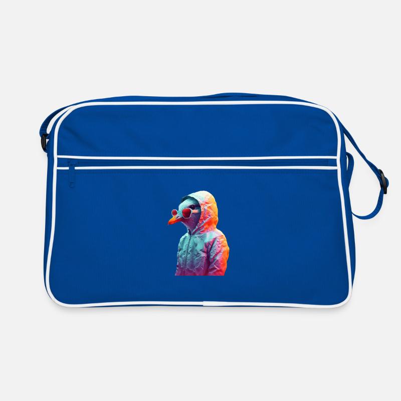 Möwe mit Sonnenbrille Bunt Coole Möwen Seevogel Retro Tasche