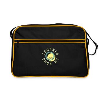 Tourner en rond - vélo (citation pour cycliste) - Sac Retro - noir/or - Devant