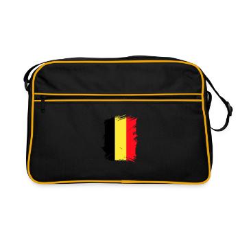 Belgium Flag Vintage Belgian Flag Distressed Look - Retro Bag - black/gold - Front