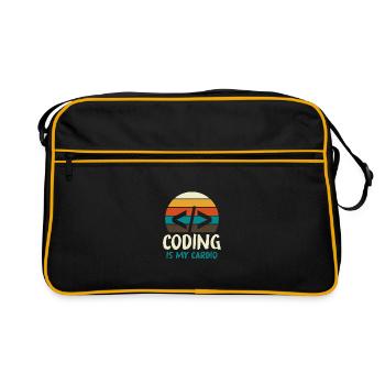 Programmer Geek Computer Programming Coder L - Retro Bag - black/gold - Front
