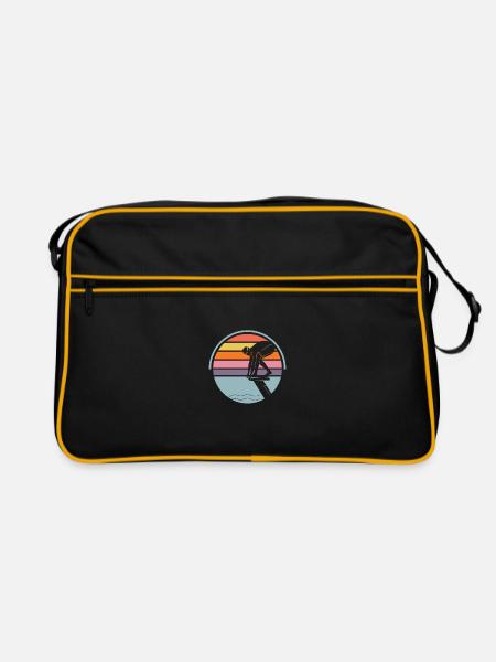 Swimming Sports Swimming pool Swimmers Swimming Lie - Retro Bag - black/gold - Front