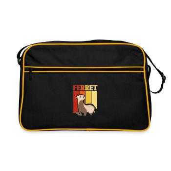 Furet Mignon Animal Furet Amoureux - Sac Retro - noir/or - Devant