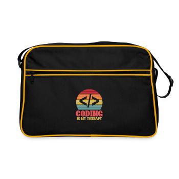Programmer Geek Computer Programming Coder L - Retro Bag - black/gold - Front