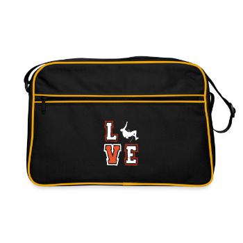 Dear Climbing Mountain Rock Bouldering Lovers - Retro Bag - black/gold - Front