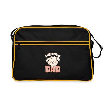 Poodle Papa Puppy Puppy Pet Dog Lover Hun - Retro Bag - black/gold - Front