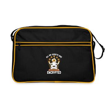 All my assets are encrypted Crypt - Retro Bag - black/gold - Front