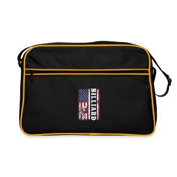 Darts Amerikanische Flagge Dartscheibe Bullseye Lo - Retro Tasche - Schwarz/Gold - Vorne