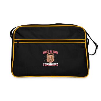 Yorkshire Terrier Puppy Pet Dog Lover Hu - Retro Bag - black/gold - Front
