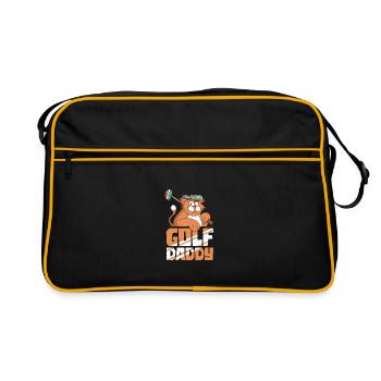 Funny Golf Golfer Sport Fun Lovers - Retro Bag - black/gold - Front