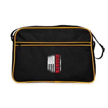 Funny Programmer Computer Geek Code Fun Love - Retro Bag - black/gold - Front