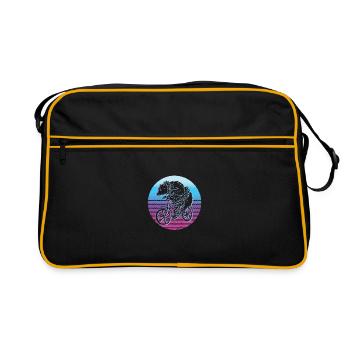 Drôle de vélo Vélo Vélo Biker Bmx Fun Lie - Sac Retro - noir/or - Devant