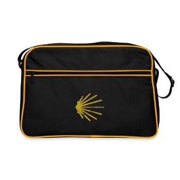 Camino - Jakobsweg - Santiago de Compostela - Retro Bag - black/gold - Front