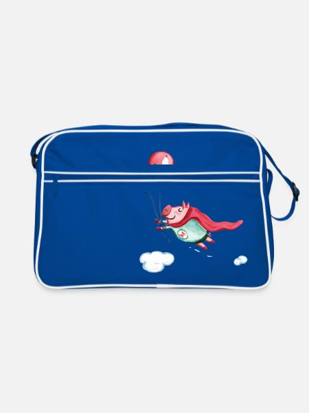 Supermetti - Retro Bag - blue/white - Front