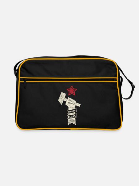 Working class Sputnik Gagarin Russia Astronaut - Retro Bag - black/gold - Front