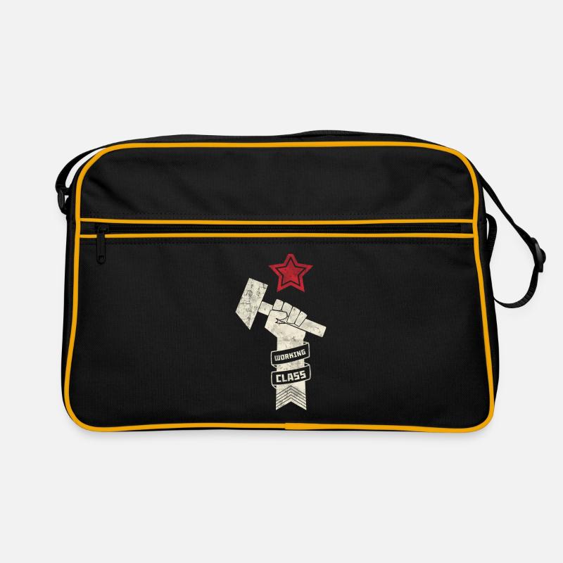 Working class Spoutnik Gagarine Russie Astronaute - Sac Retro - noir/or