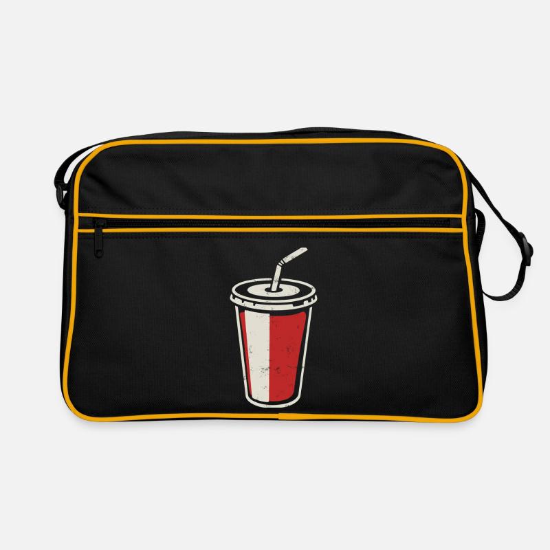 Gobelet Coca avec paille - boisson glacée Sac Retro