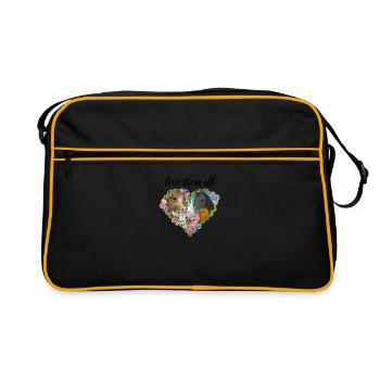Coeur d'animaux et de fleurs - Sac Retro - noir/or - Devant