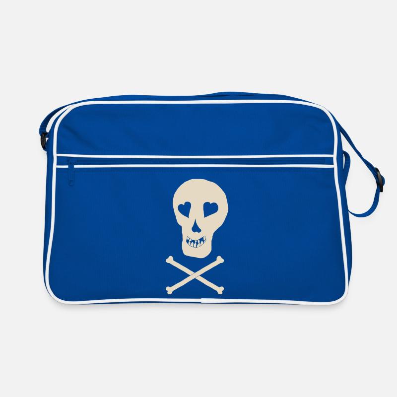 Skull mit Knochen Retro Tasche