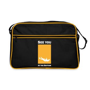 See you at the bottom - Retro Bag - black/gold - Front