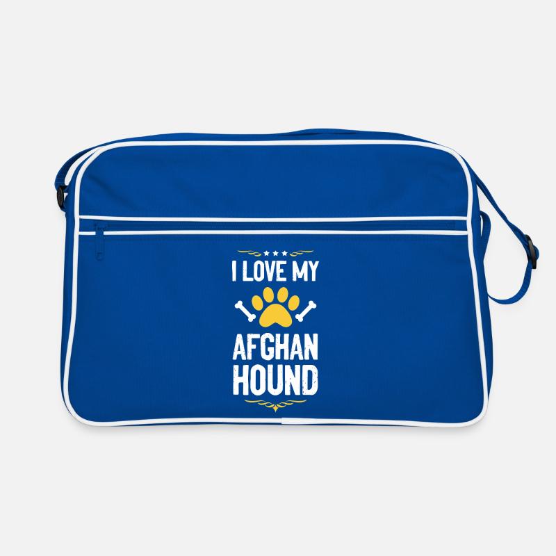 J’adore mon lévrier afghan Sac Retro