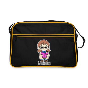 Je suis plutôt réservé et introverti - Sac Retro - noir/or - Devant
