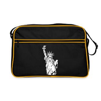 Statue de la Liberté - Sac Retro - noir/or - Devant